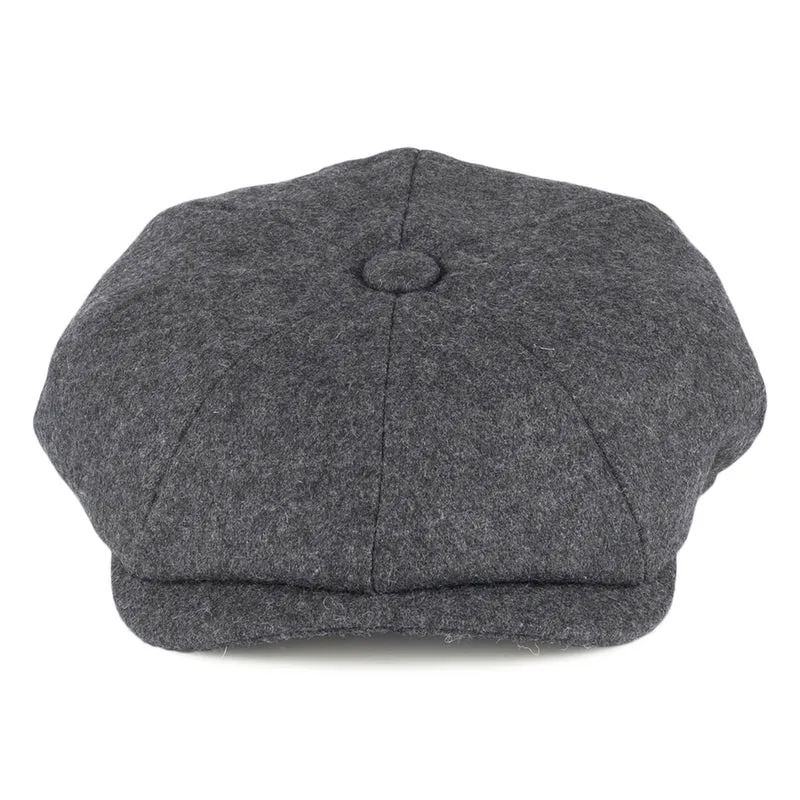 Casquette Gavroche en Laine Melton gris CHRISTYS