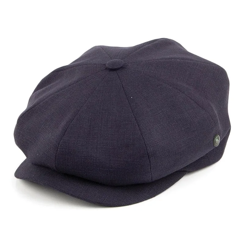 Casquette Gavroche en Lin bleu marine CITY SPORT
