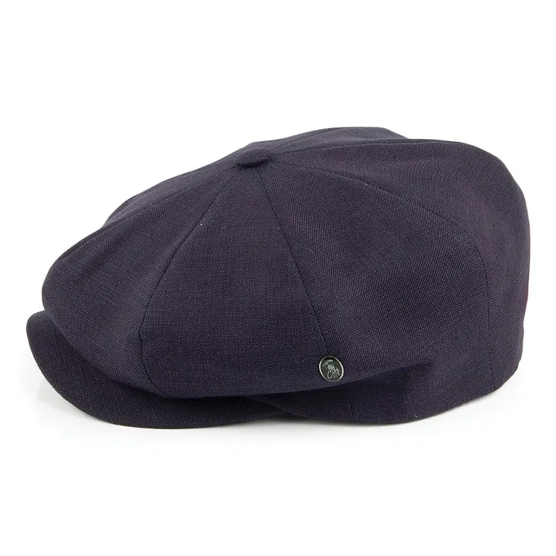 Casquette Gavroche en Lin bleu marine CITY SPORT