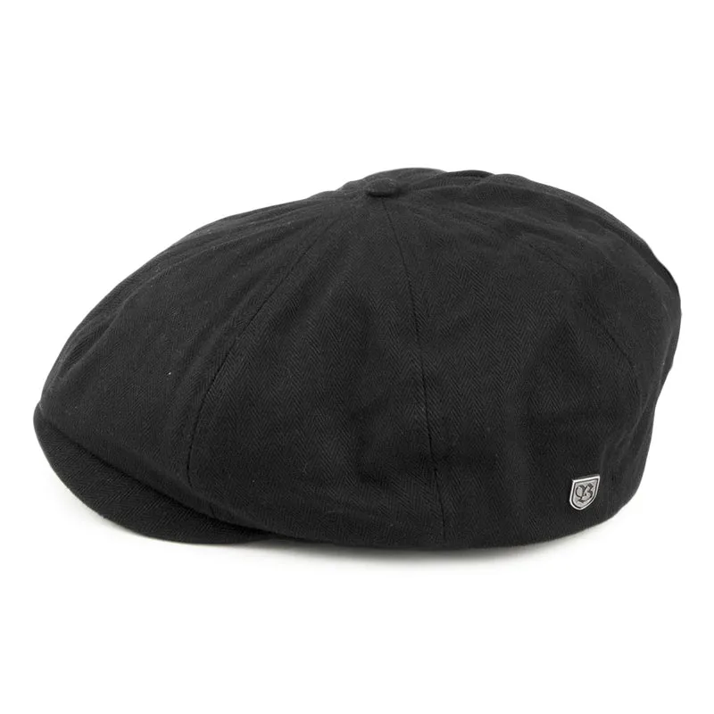 Casquette Gavroche en Coton à Chevrons Brood noir BRIXTON