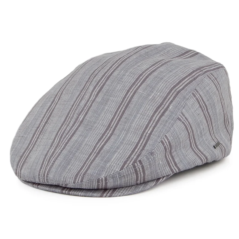 Casquette Plate à Rayures gris BAILEY