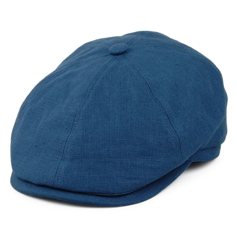 Casquette Gavroche en Lin Irlandais Hudson denim FAILSWORTH