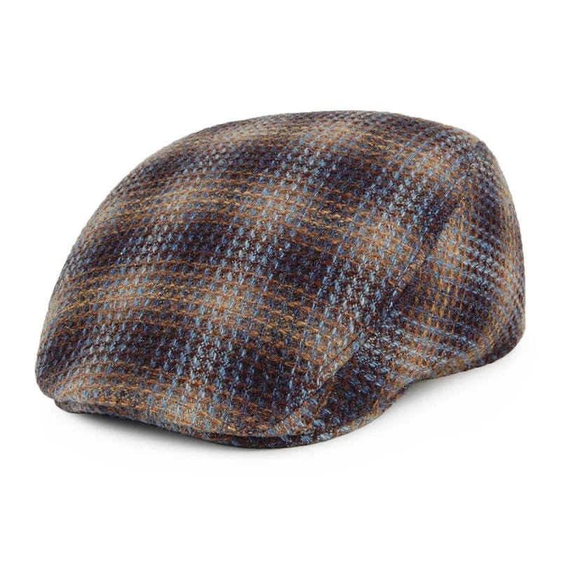 Casquette Plate en Laine d'Agneau Texturée Detroit bleu-multi CRAMBES