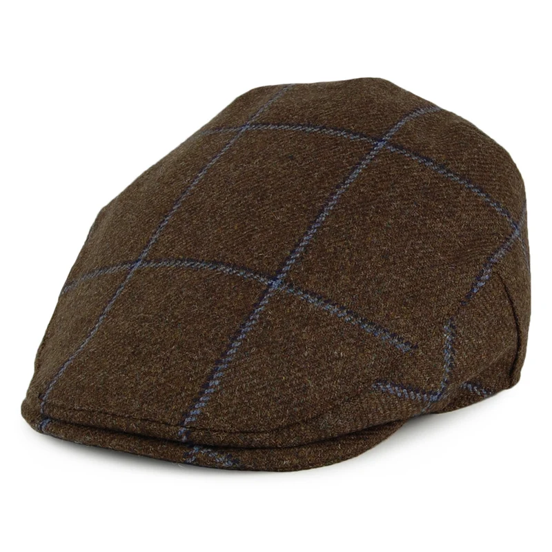 Casquette Plate à Carreaux Ascot vert-bleu CHRISTYS