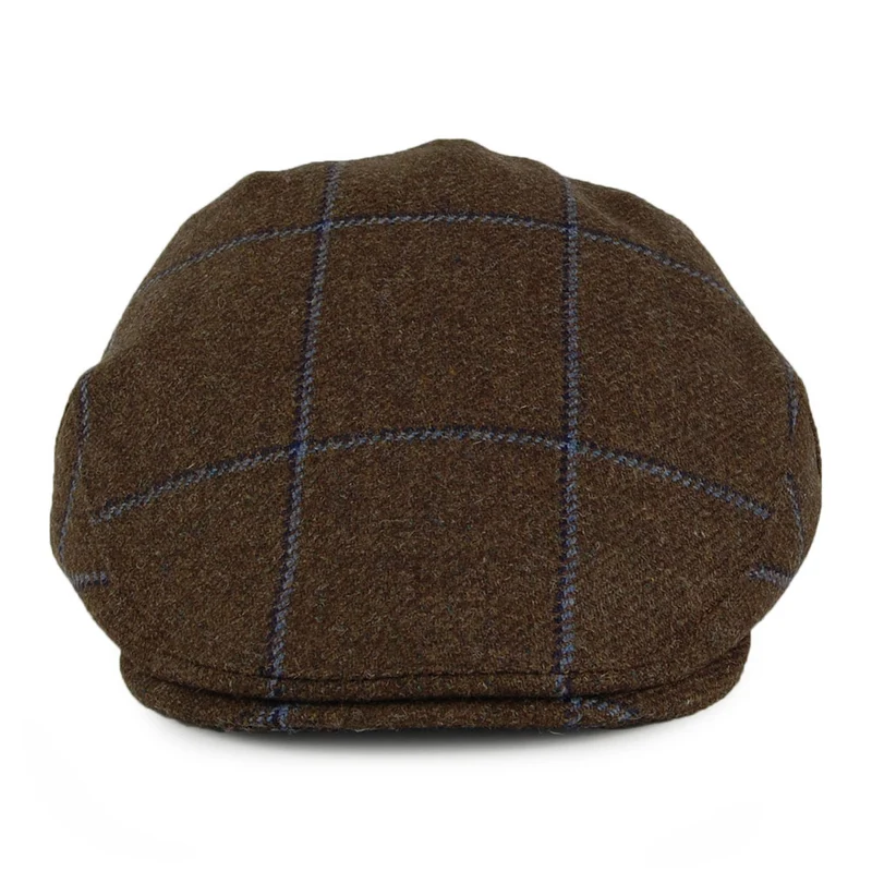 Casquette Plate à Carreaux Ascot vert-bleu CHRISTYS