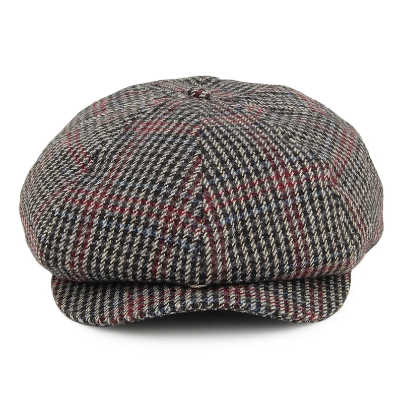 Casquette Gavroche Ajustable Pied-de-Poule Brood noir-bleu marine BRIXTON