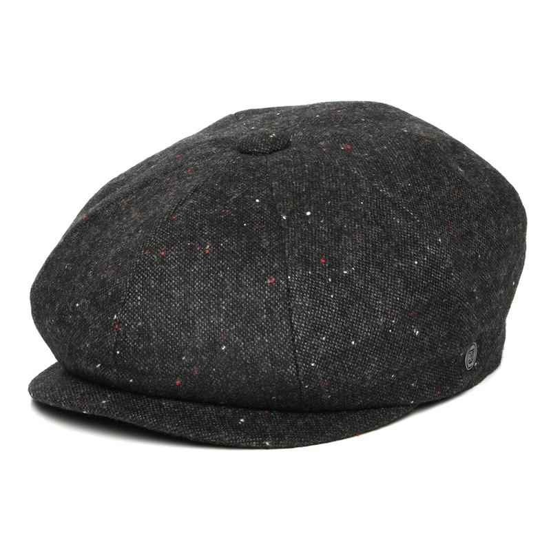 Casquette Gavroche Chinée et Mouchetée Blackheath noir-multi JAXON & JAMES