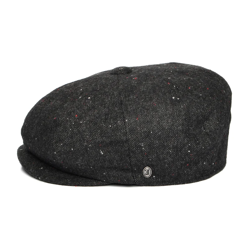 Casquette Gavroche Chinée et Mouchetée Blackheath noir-multi JAXON & JAMES