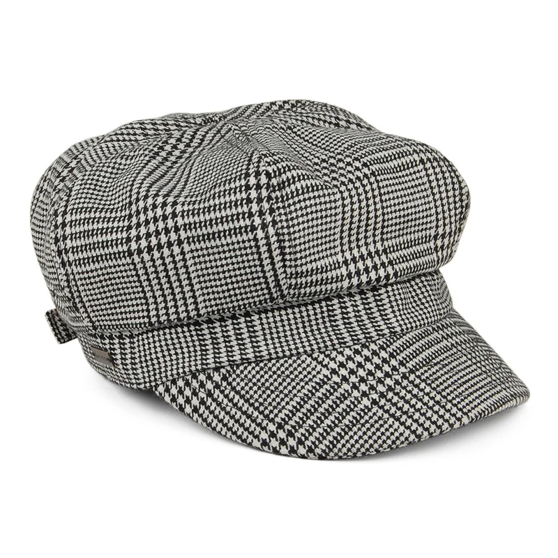 Casquette Gavroche Prince-de-Galles Boy Meets Girl noir-blanc BETMAR