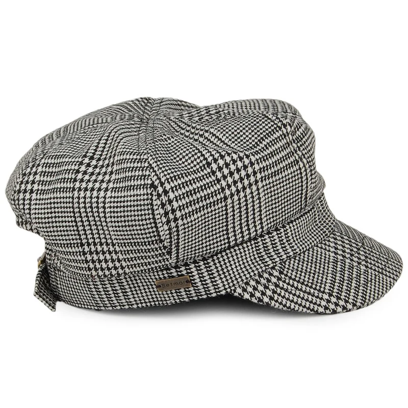 Casquette Gavroche Prince-de-Galles Boy Meets Girl noir-blanc BETMAR