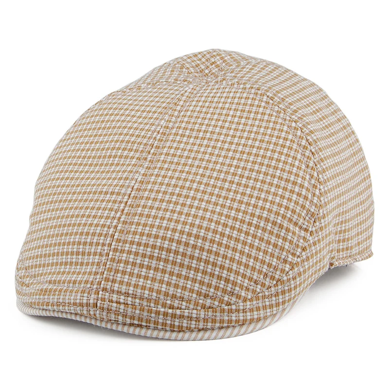 Casquette Plate à Carreaux Fridays moutarde GOORIN