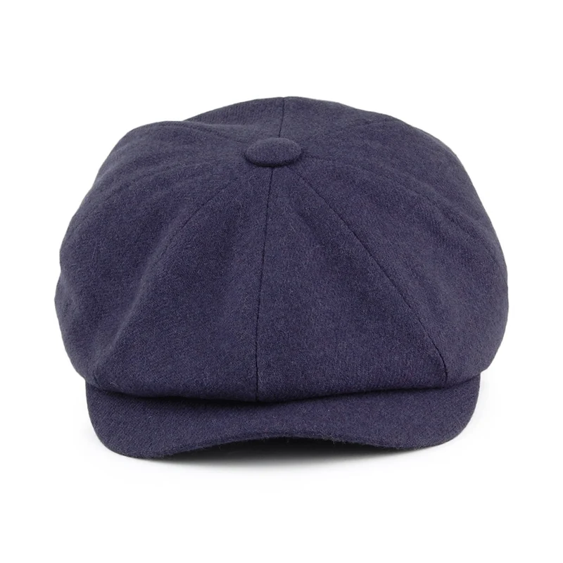 Casquette Gavroche en Satin de Laine Joshua Ellis bleu marine CHRISTYS