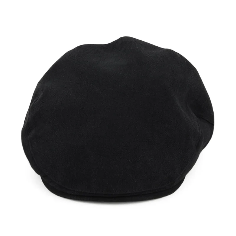 Casquette Plate en Lin et Coton Épais Skye Balmoral noir CHRISTYS