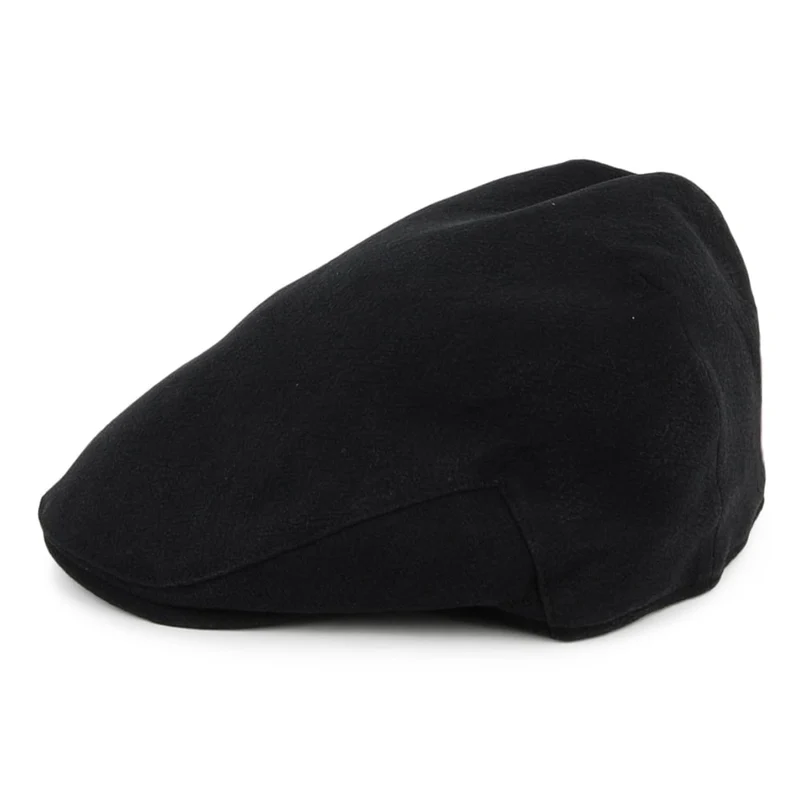 Casquette Plate en Lin et Coton Épais Skye Balmoral noir CHRISTYS