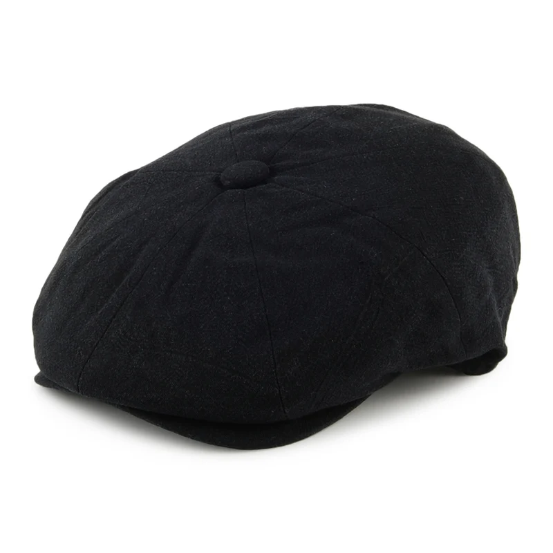 Casquette Gavroche en Lin Épais Alfie noir CHRISTYS