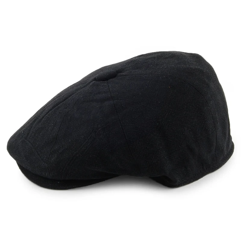 Casquette Gavroche en Lin Épais Alfie noir CHRISTYS