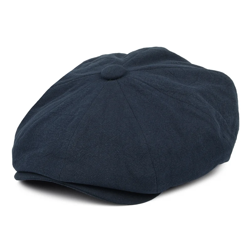 Casquette Gavroche en Lin Épais Alfie bleu marine CHRISTYS