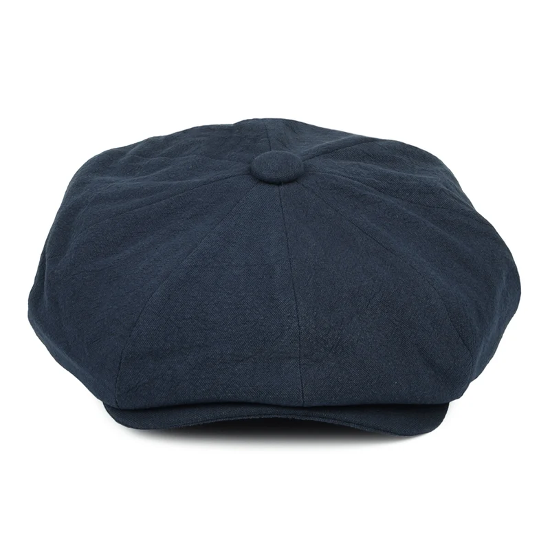 Casquette Gavroche en Lin Épais Alfie bleu marine CHRISTYS