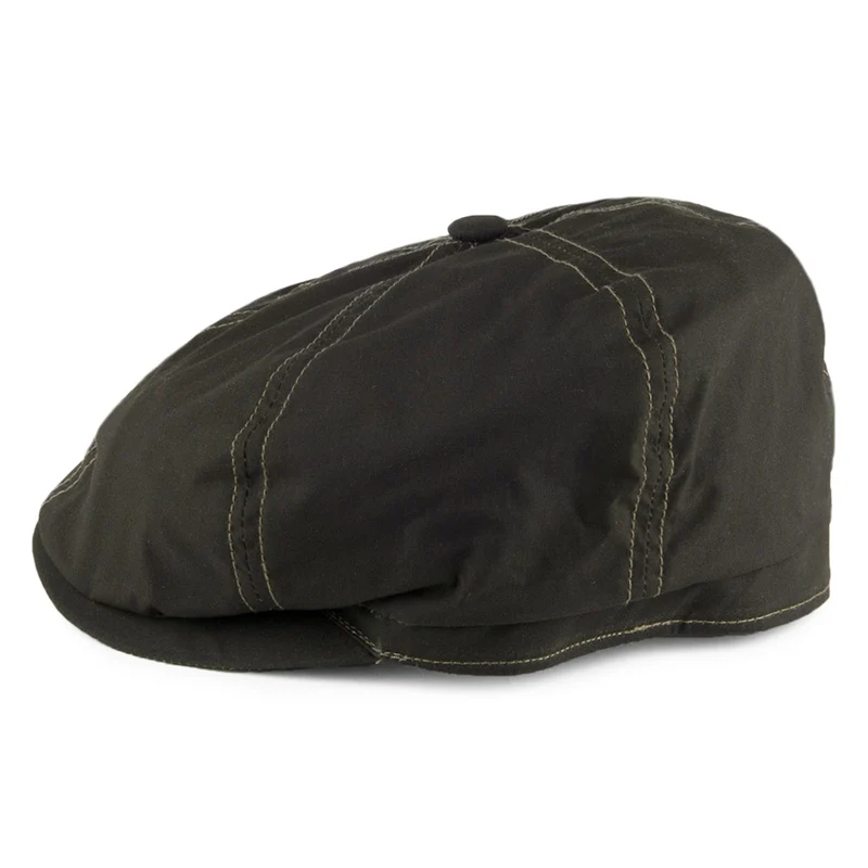 Casquette Gavroche Cirée Hudson olive FAILSWORTH