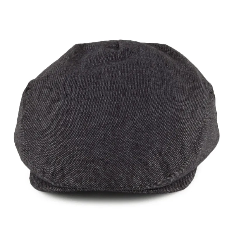 Casquette Plate en Lin Irlandais anthracite FAILSWORTH