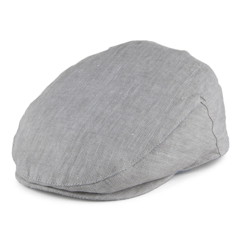 Casquette Plate en Lin Irlandais gris clair FAILSWORTH