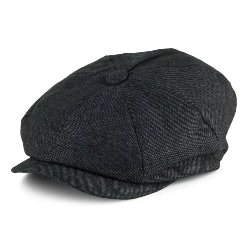 Casquette Gavroche en Lin Alfie anthracite FAILSWORTH