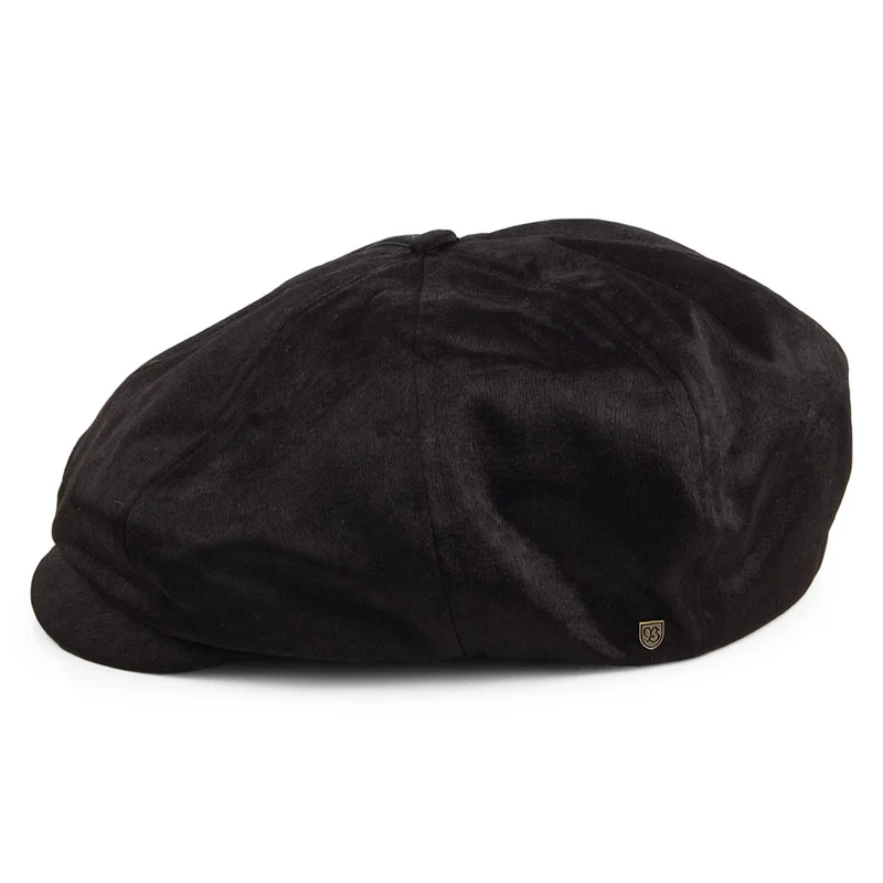 Casquette Gavroche en Satin Brood noir BRIXTON