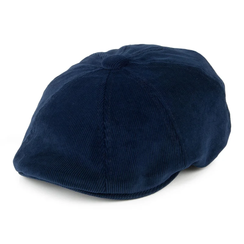 Casquette Gavroche en Velours Côtelé Hawker bleu marine KANGOL