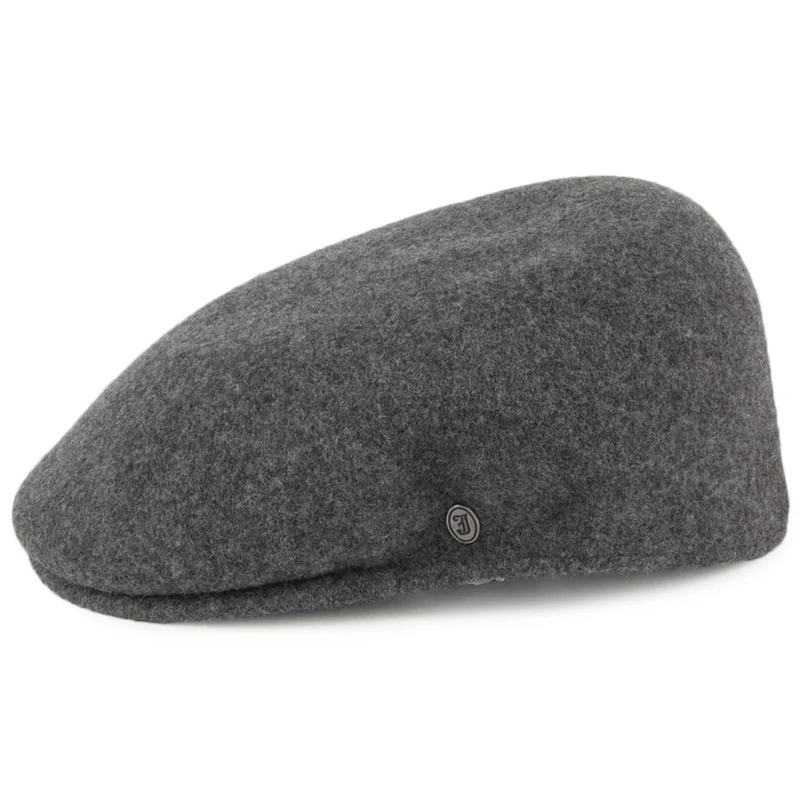 Casquette Plate en Laine Classic anthracite JAXON & JAMES