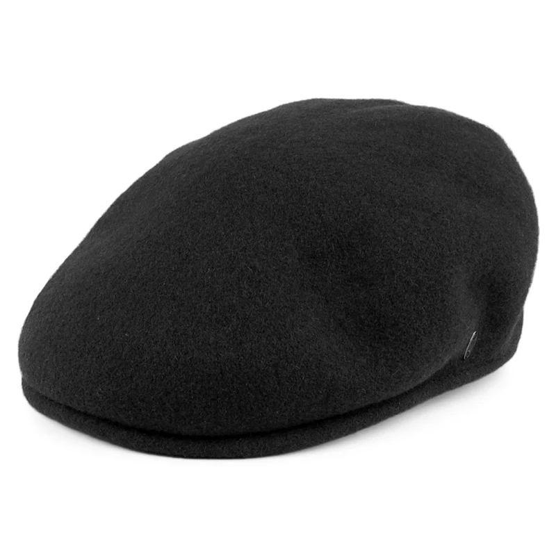Casquette Plate en Laine Classic noir JAXON & JAMES
