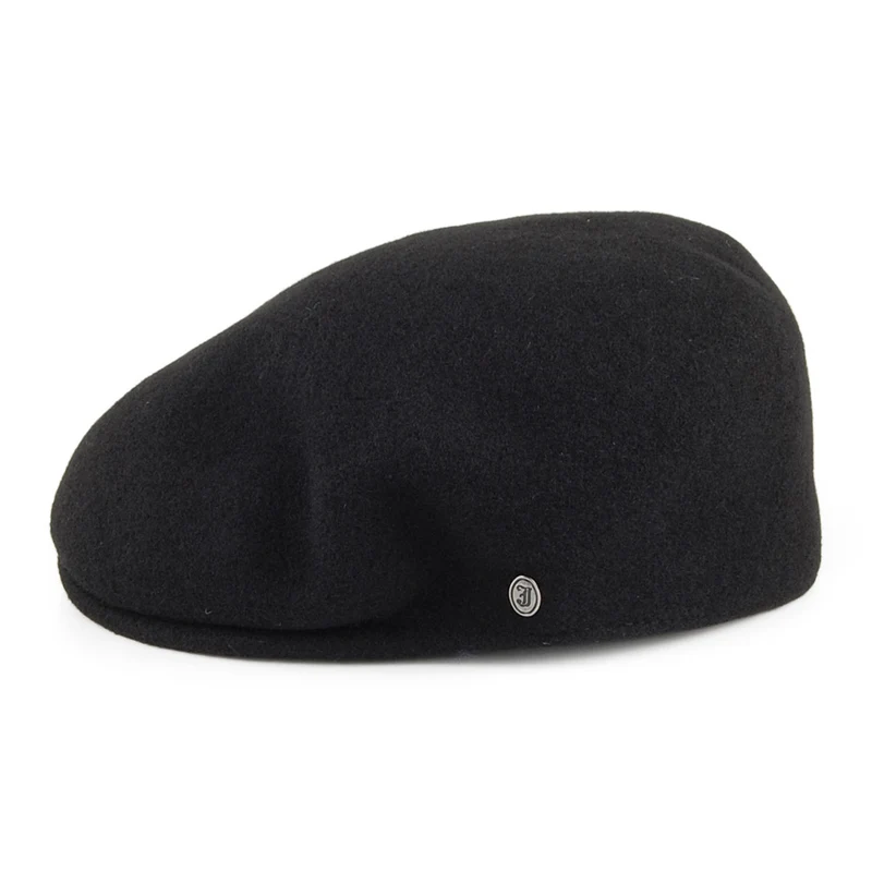 Casquette Plate en Laine Classic noir JAXON & JAMES