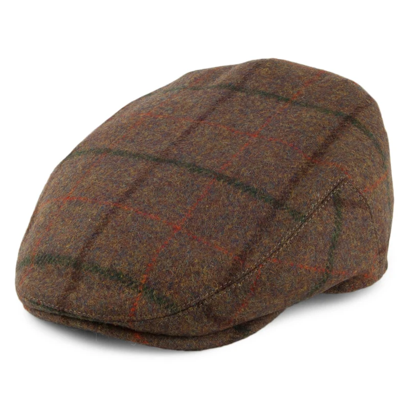 Casquette Plate Hydrofuge à Carreaux Gamekeeper beige sable FAILSWORTH