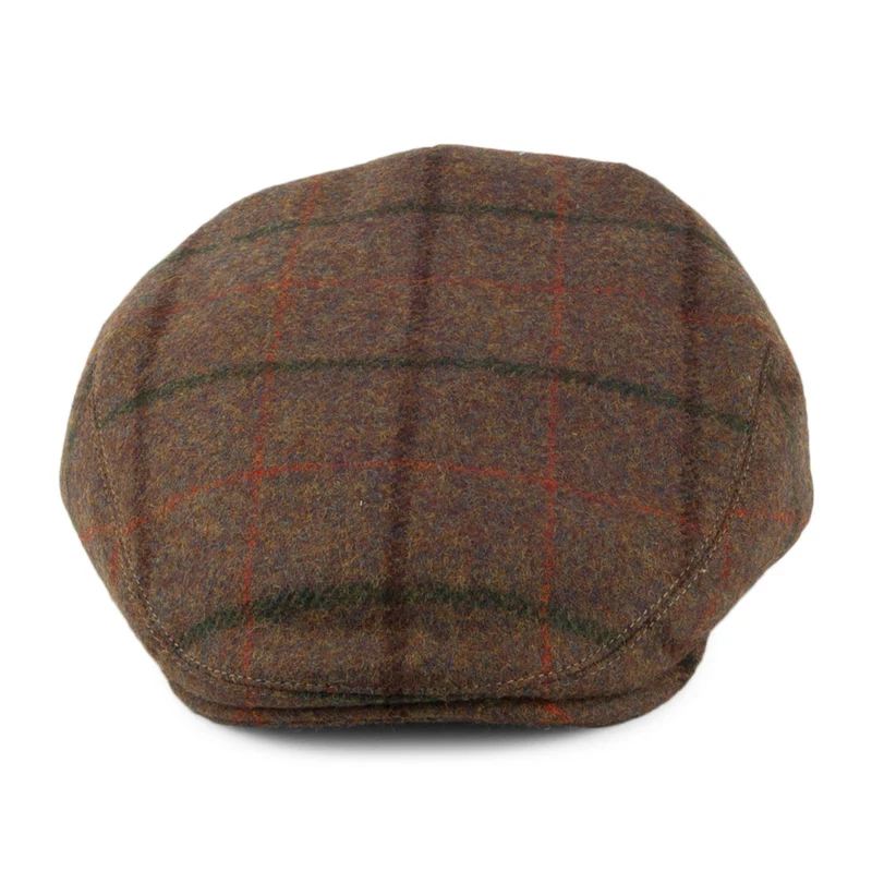 Casquette Plate Hydrofuge à Carreaux Gamekeeper beige sable FAILSWORTH