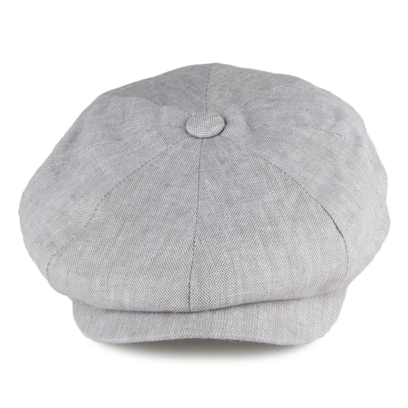 Casquette Gavroche en Lin Alfie gris clair FAILSWORTH