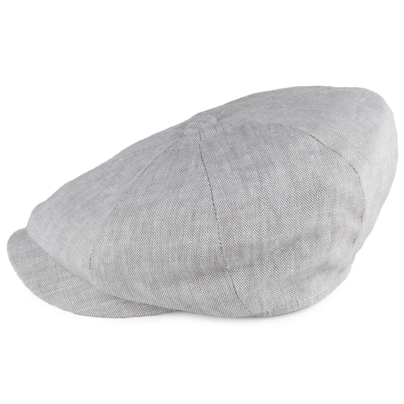 Casquette Gavroche en Lin Alfie gris clair FAILSWORTH