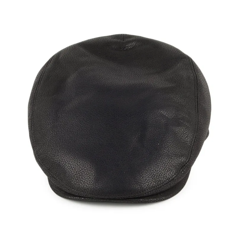 Casquette Plate en Cuir Deep Fit noir CITY SPORT