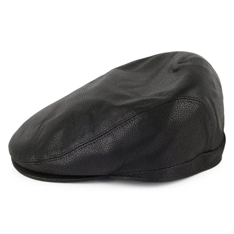 Casquette Plate en Cuir Deep Fit noir CITY SPORT