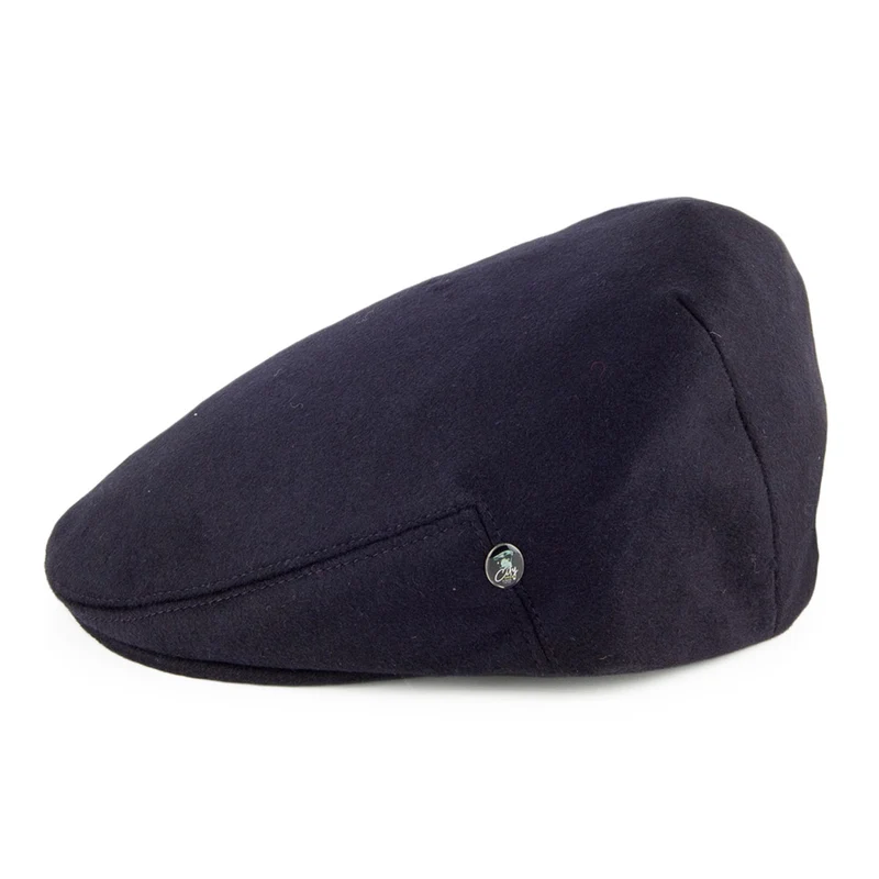 Casquette Plate en Laine Loden bleu marine CITY SPORT