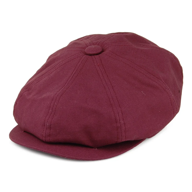 Casquette Gavroche en Lin Gatsby bordeaux DENTON