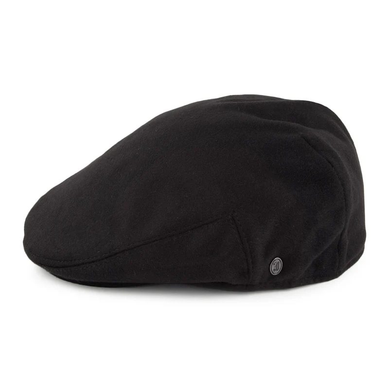 Casquette Plate en Pure Laine Harlem noir JAXON & JAMES