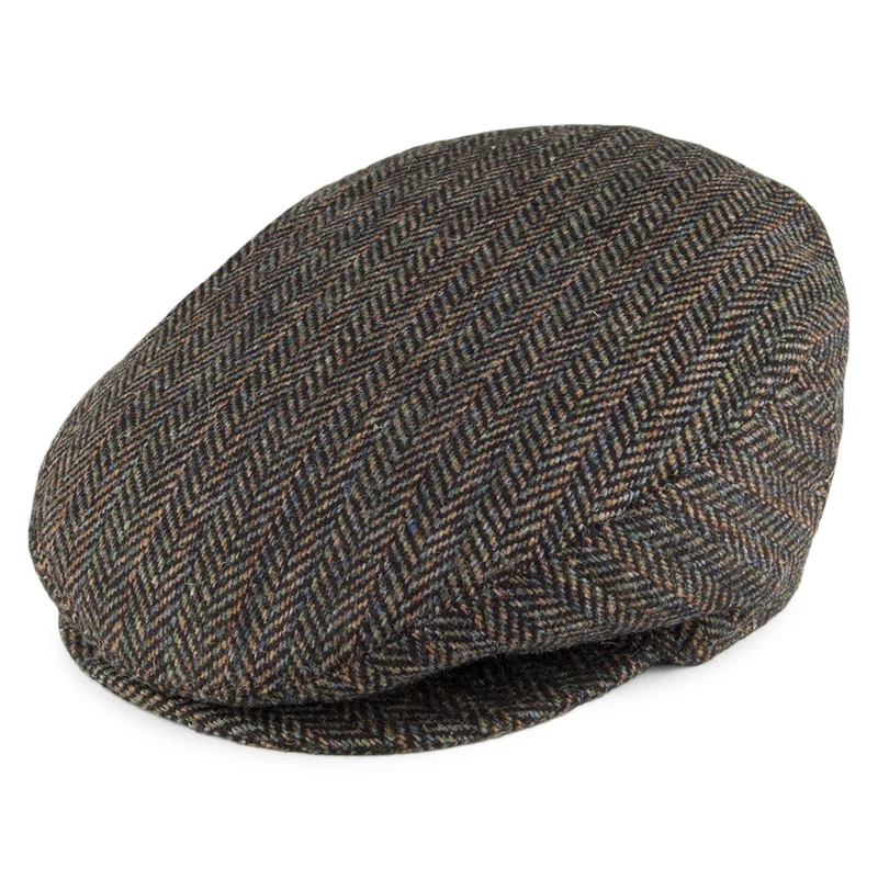 Casquette Plate à Chevrons et Rayures Lord noir mélangé BAILEY