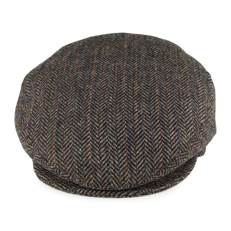 Casquette Plate à Chevrons et Rayures Lord noir mélangé BAILEY