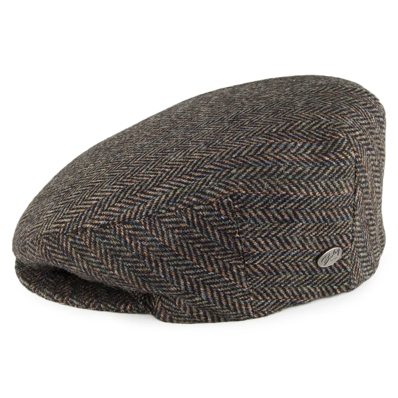 Casquette Plate à Chevrons et Rayures Lord noir mélangé BAILEY