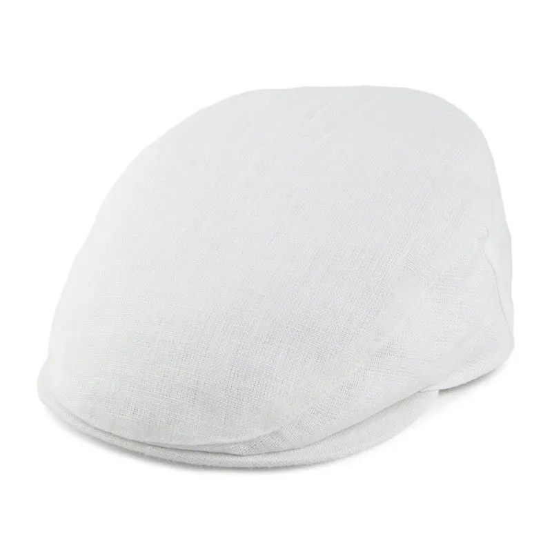 Casquette Plate en Lin Irlandais blanc FAILSWORTH