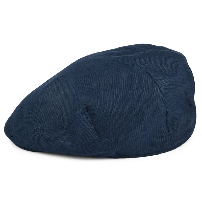 Casquette Plate en Lin Irlandais bleu marine FAILSWORTH