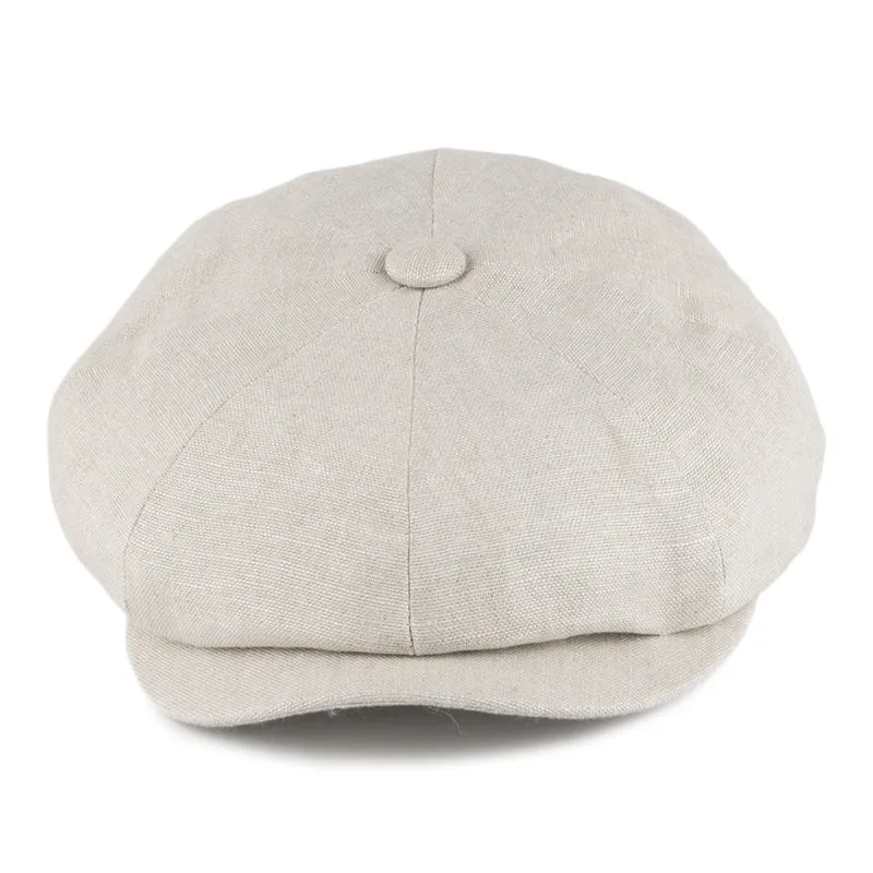 Casquette Gavroche en Lin Alfie naturel FAILSWORTH
