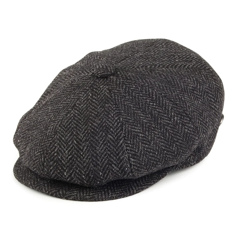 Casquette Gavroche en Laine à Chevrons Galvin noir BAILEY