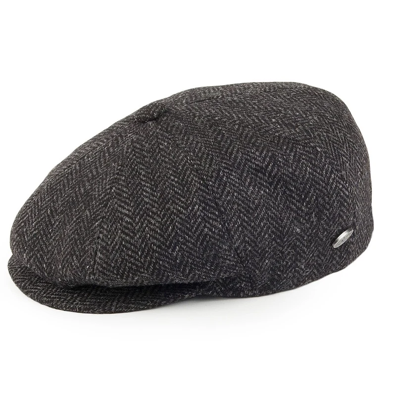 Casquette Gavroche en Laine à Chevrons Galvin noir BAILEY