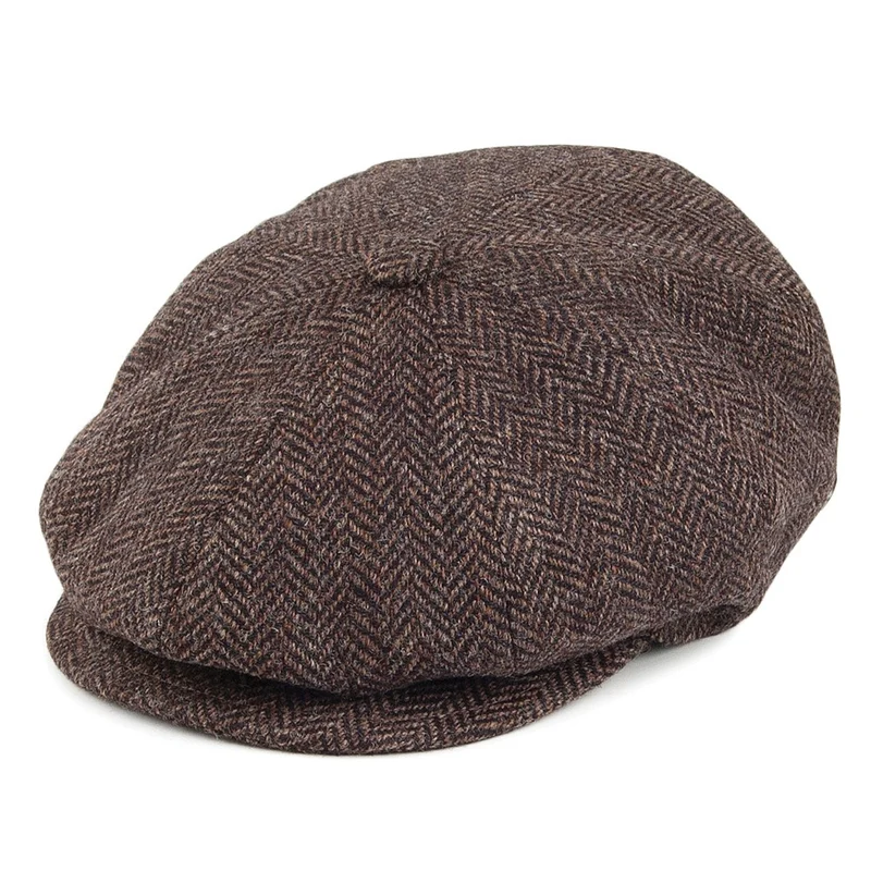 Casquette Gavroche en Laine à Chevrons Galvin marron BAILEY