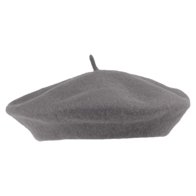 Béret Tendance en Laine gris